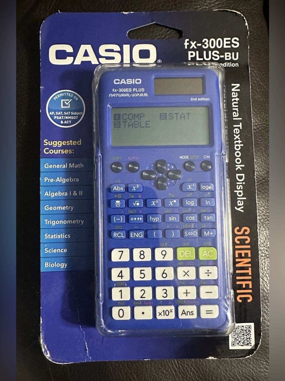 Casio fx-300ES PLUS-BU Scientific Calculator in Blue